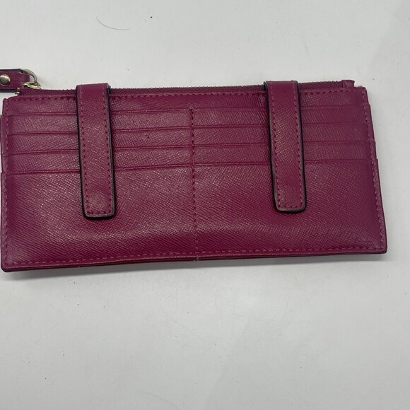 Neiman Marcus Fuschia Pebbled Leather Belt Wallet - Picture 5 of 8